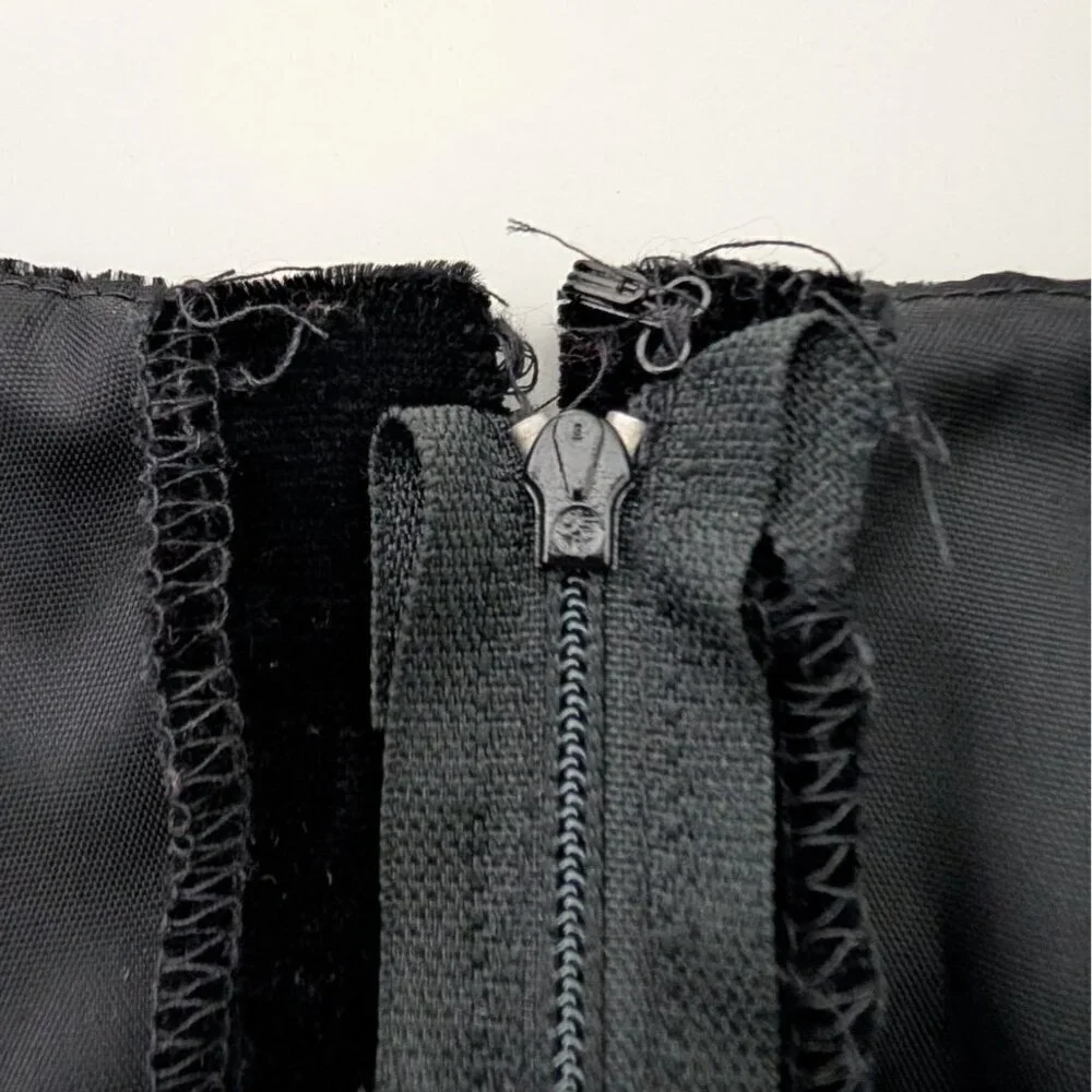 Bill Levkoff Velvet Maxi Dress Womens Size 40/XL US Black Empire Waist Vintage